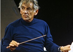 Leonard Bernstein conducting at The Albert Hall by Allan Warren